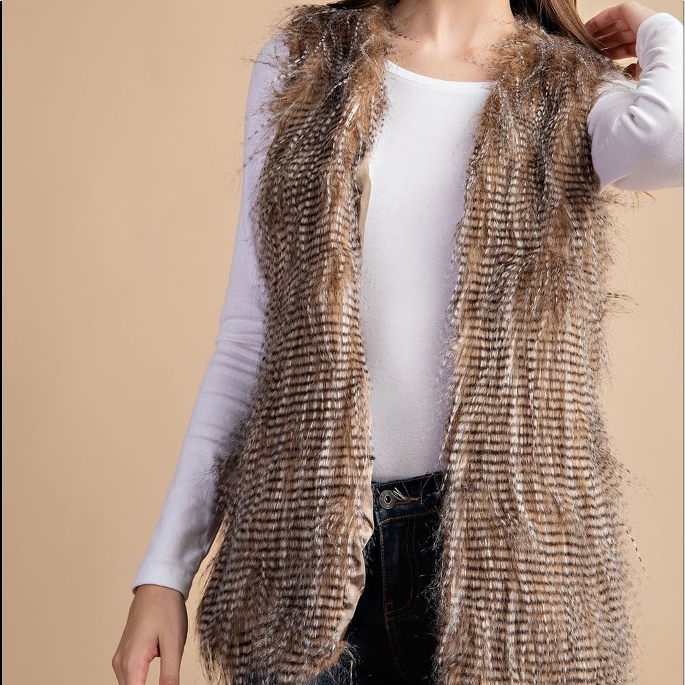 Faux fur vest
